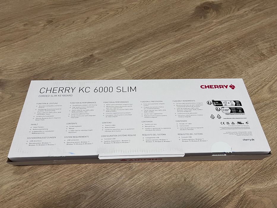 Клавиатура Cherry KC 6000 Slim Silver - German Layout