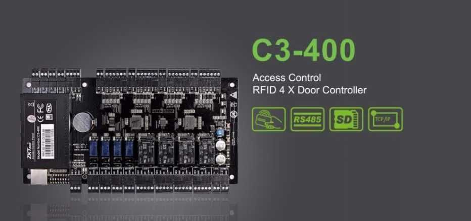 Сетевой контроллер СКУД по ID картам на 4 двери (ZKTeco C3-400)