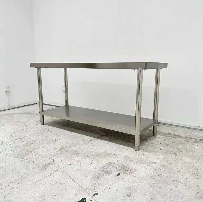 Masa de inox cu polita ,Mese de inox cu polita 80,100,120,140-200 cm