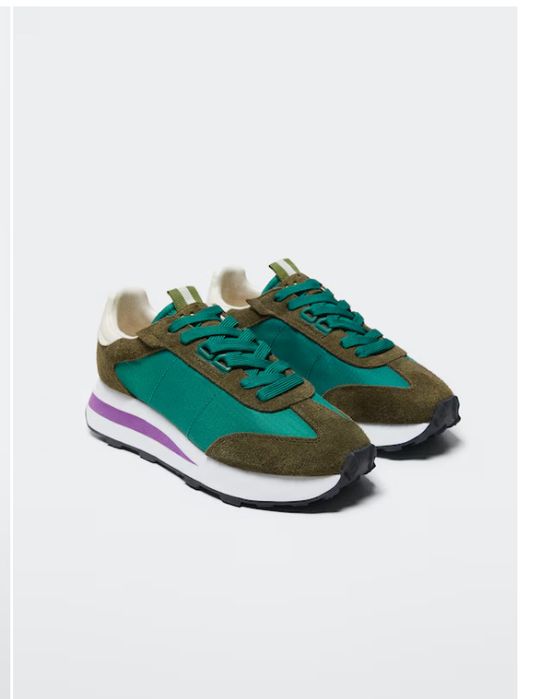 Маратонки Манго с велурени части