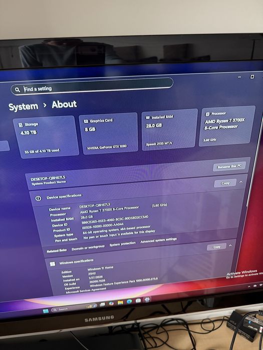 Pc Gaming AMD Ryzen 7 3700 x /placa video Zotac 1080 8 gb