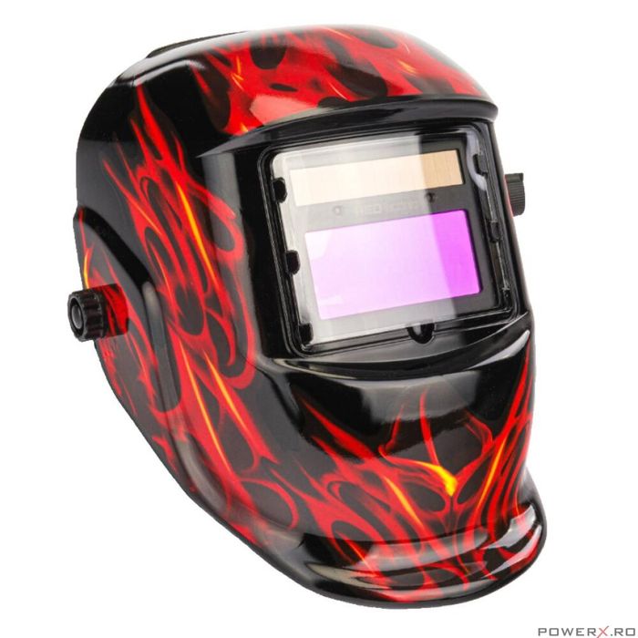 Masca sudura profesionala automata, camp vizual 92 x 42 mm, Red