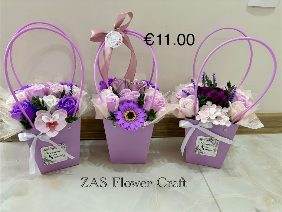 3Д рамки и аранжировки със сапунени цветя