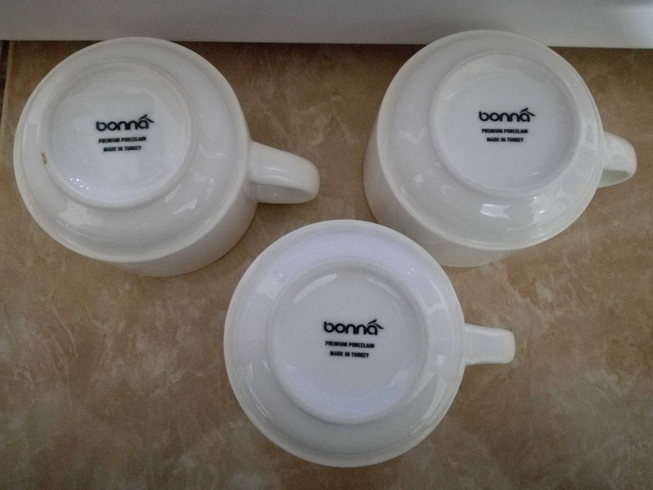 Set 3X Ceasca + Farfurioara Portelan Premium Bonna Banquet 180ml 200ml