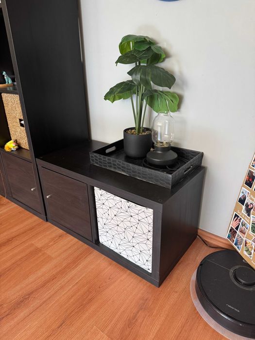 Etajeră IKEA KALLAX 77x41 cm negru-maro + ușă