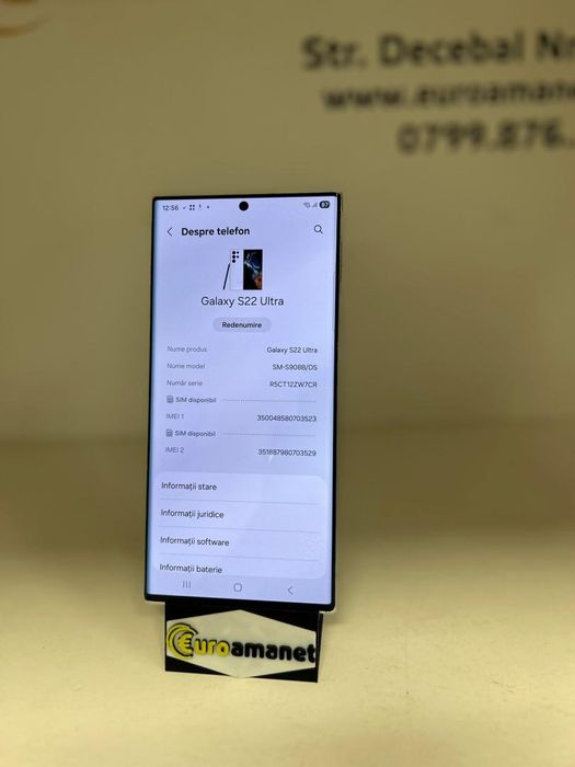 Telefon mobil Samsung Galaxy S22 Ultra, Dual SIM, 256GB, 12GB RAM -D-