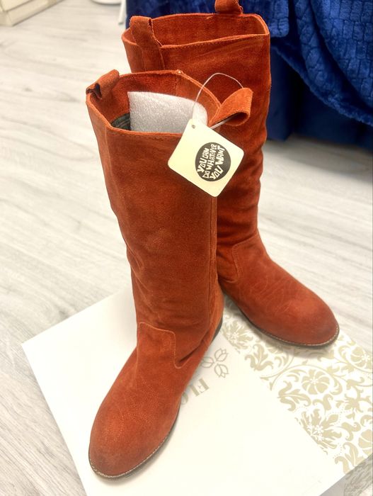 Cizme din piele intoarsa naturala Noi