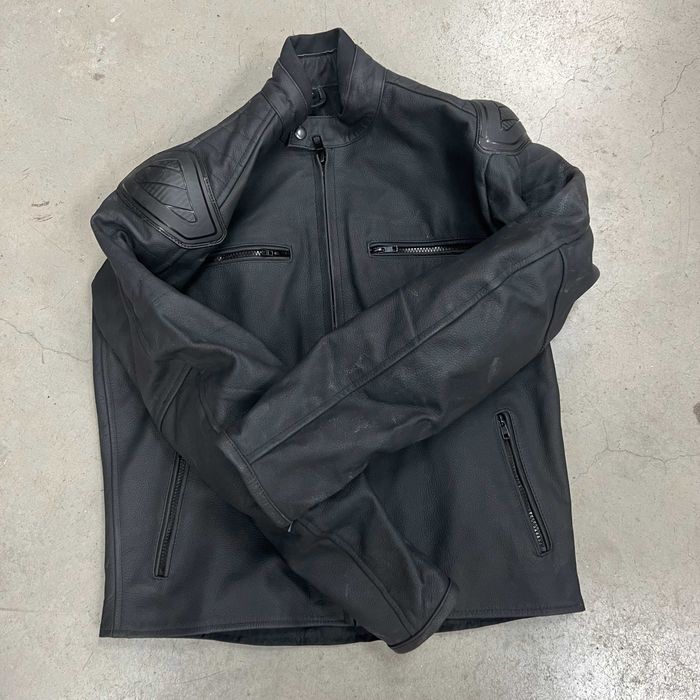 Мото кожено яке BLACK BIKE FAST - Последна Бройка/OUTLET