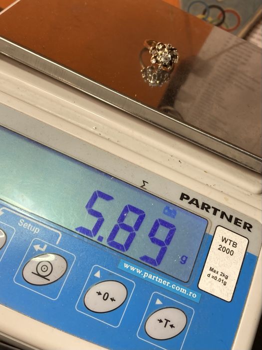 Inel vintage aur 18kt.cu diamant 0.45ct