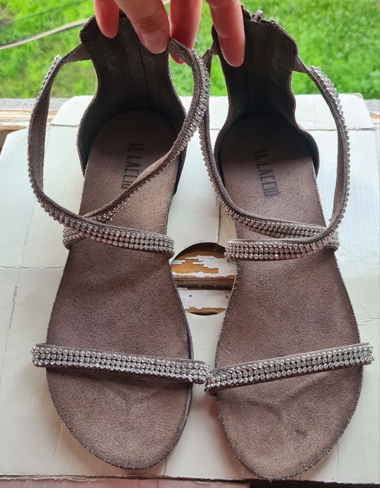 Sandale Il Laccio, nr. 39, piele întoarsă, noi