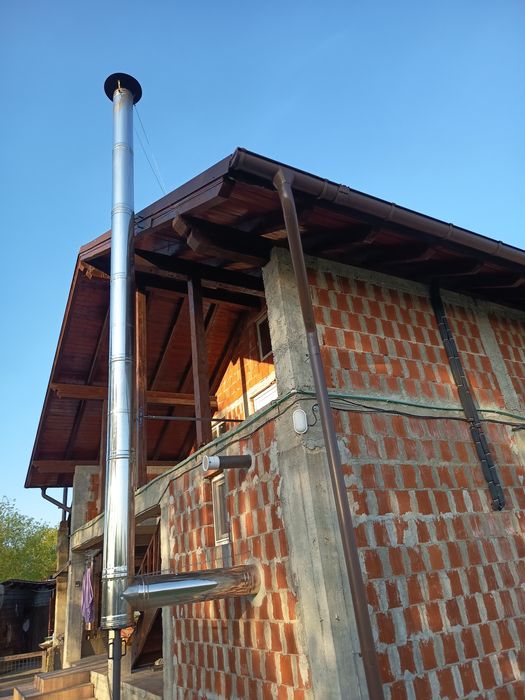 Centrala lemne și cărbune Ferroli 30 kw și horn inox izolat!