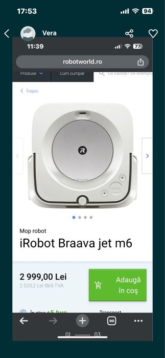 Robot aspirator brava m 6 nou sigilat