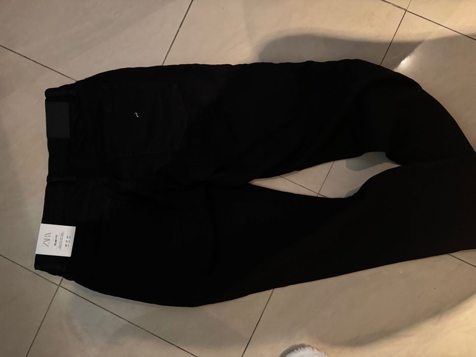 Мъжки дънки Zara черен цвят