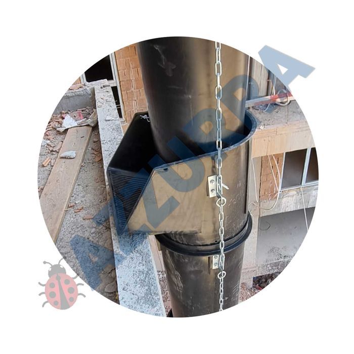 Tobogan evacuare moloz PVC RANFORSAT negru, Jgheab moloz