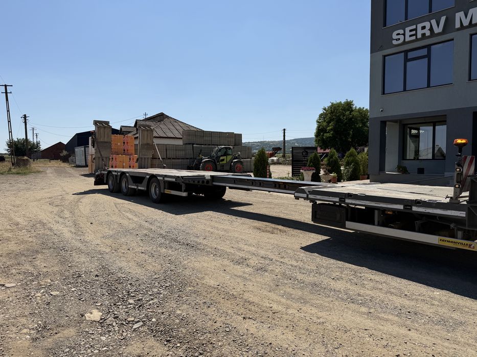 Trailer Faymonville 3 axe extensibil lungime si latime + alveole