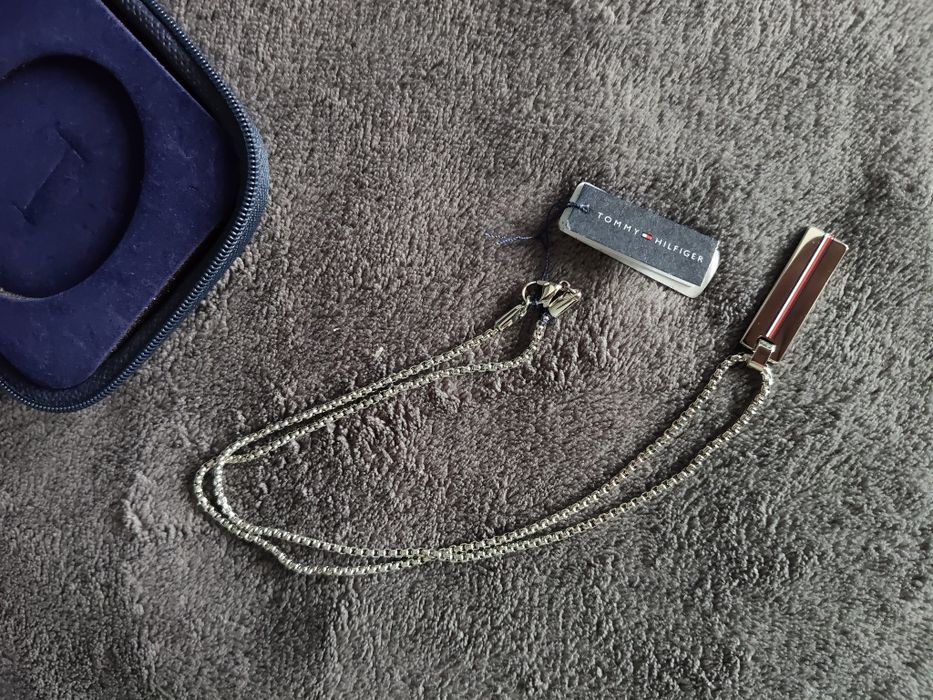 Tommy Hilfiger set lanț cu pandantiv bărbătesc din otel inoxidabil 58 cm nou original
