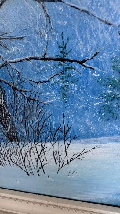 Зимна картина неизвестен художник