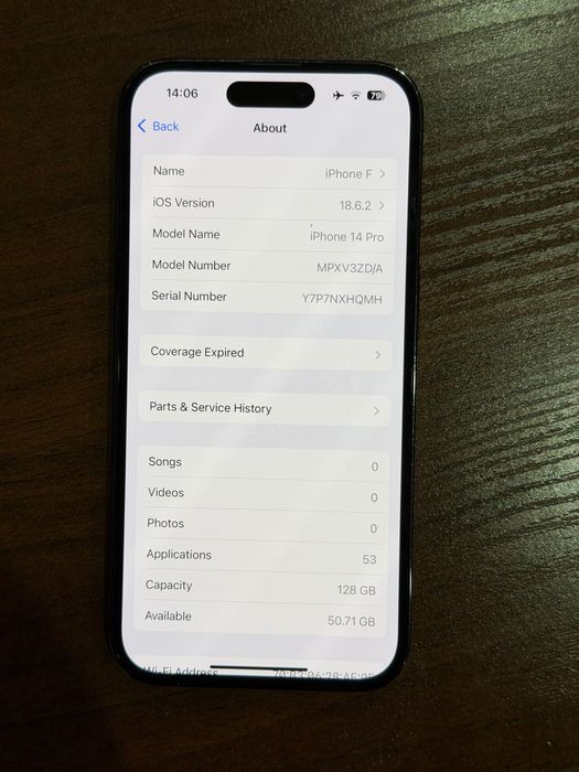 iPhone 14 Pro 76% battery