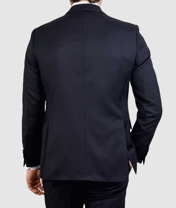 Sacou blazer de lux 44 XL Eduard Dressler lana moale respirabila navy