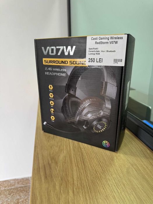 ZAP AMANET MARGEANULUI - Casti gaming Redstorm V07W - Sigilat #1771
