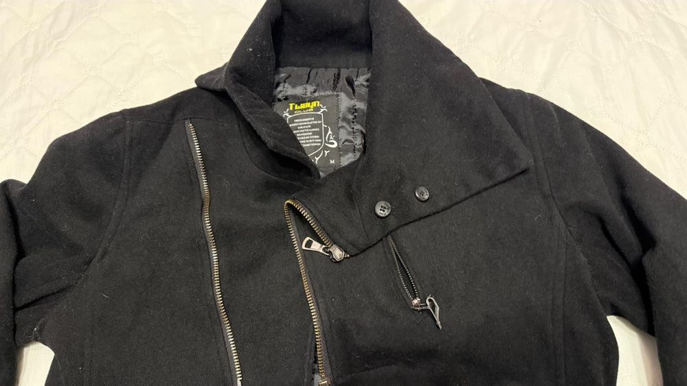 Мъжко черно палто Twayn Club