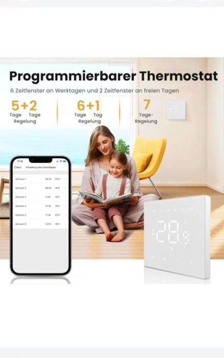 Termostat wifi MIUCDA pentru încălzire electrică în pardoseală