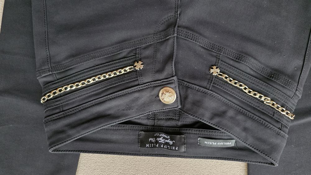 Philipp Plein Панталон черен скини тип клин