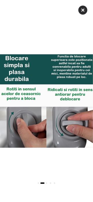 Poarta de siguranta retractabila extensibila copii