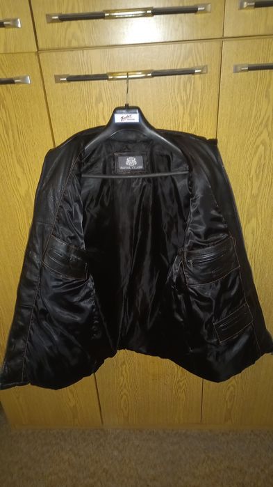 Мъжка ватирана кожена шуба