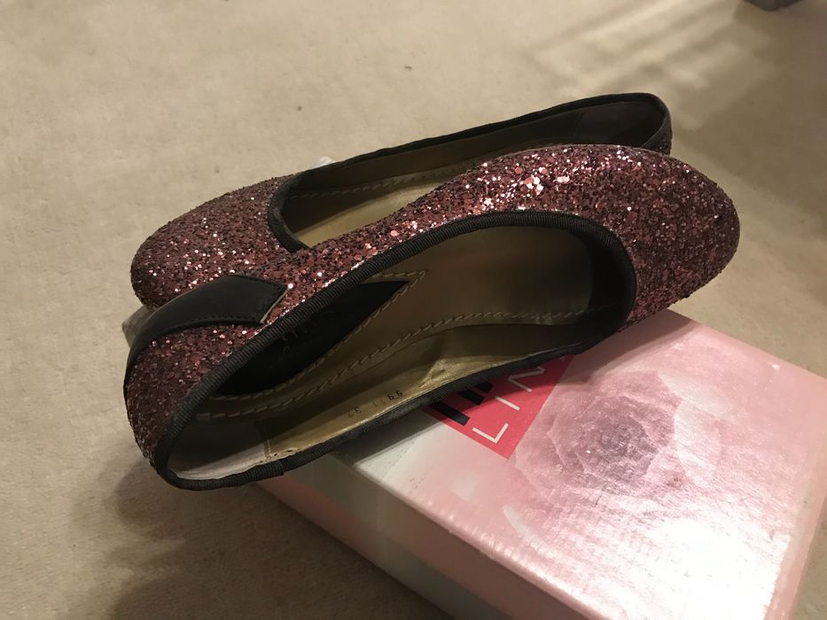 Balerini glitter, căptușeala piele sintetica, mărimea 37