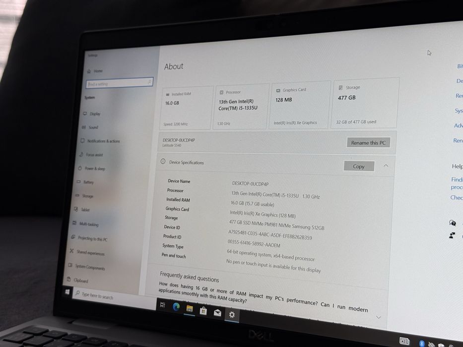 15.6’FHD IPS/Dell Latitude 5540/i5-1335U/16GB DDR4/512GB SSD/Подсветка