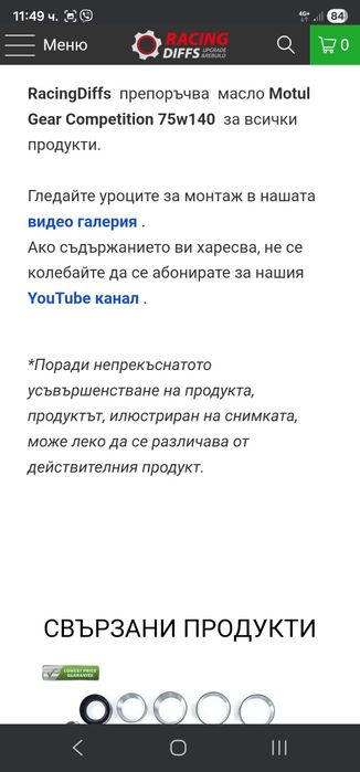 Шпер к-т за диференциал за BMW