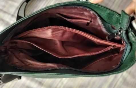 Geanta noua culoare verde inchis