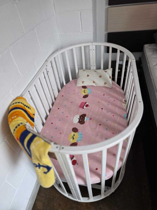 Детская кроватка-трансформер с матрасами (до 3 лет)