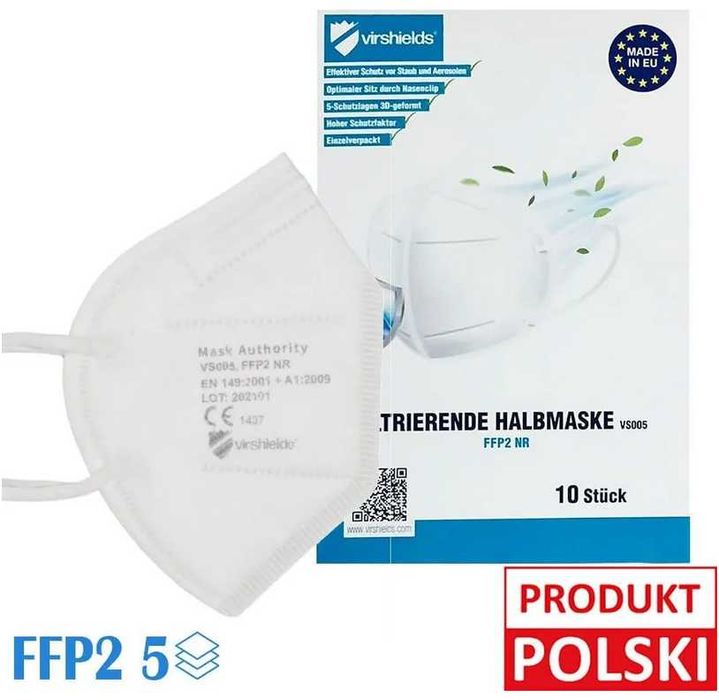 Санитарни маски FFP2  – 5-слойни защитни респиратори, 94% филтрация