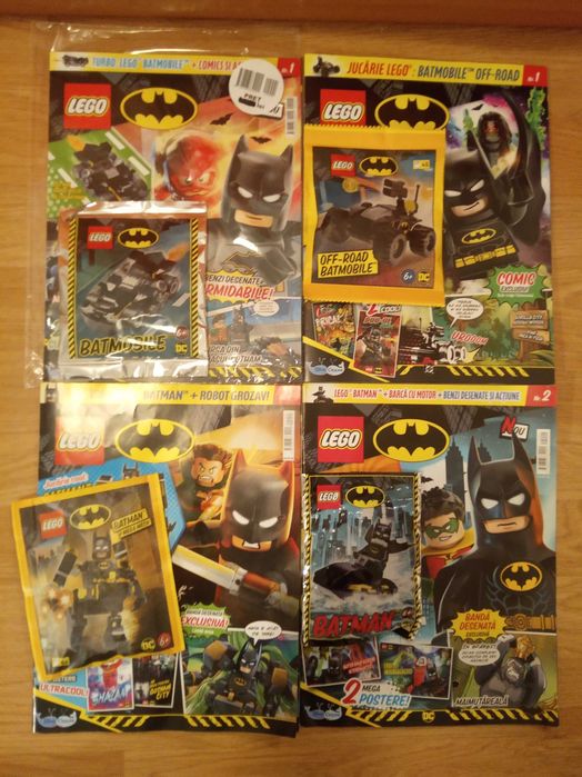 Lego seturi mici cu reviste cu super-eroi Marvel, Batman noi sigilate