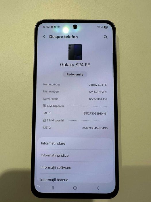 Samsung Galaxy S24 FE (AG50 B.7289) Garantie 2 ani!