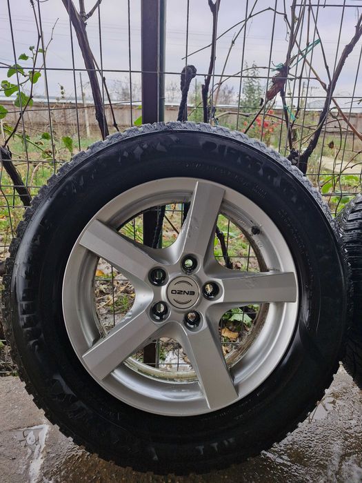 Jante 5x112 ENZO cu cauciucuri aproape noi 215 65 16 iarna