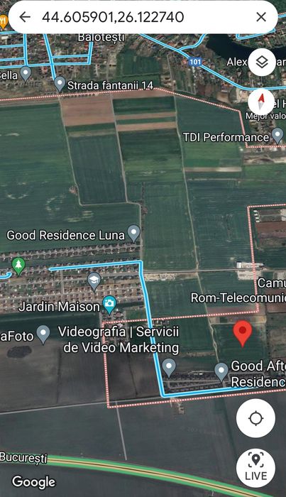 Teren intravilan Balotesti 628 mp