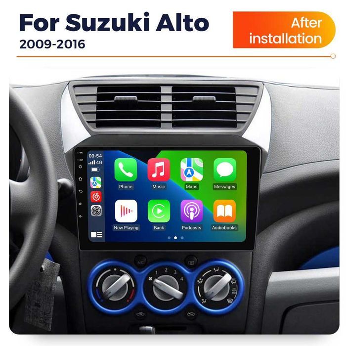 Navigatie Android 14 Suzuki Alto 2009-2016 1/8 Gb Waze CarPlay +CAMERA