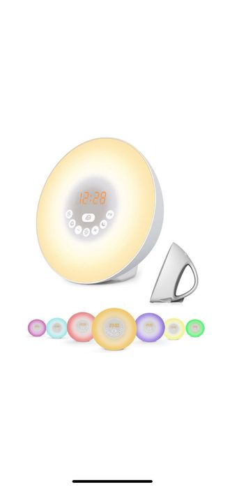 Ceas deșteptător/  lampa cu lumină răsărit & Radio FM