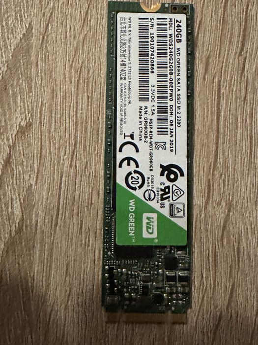 SSD M.2 SATA III WD Green 240 GB – Super upgrade!