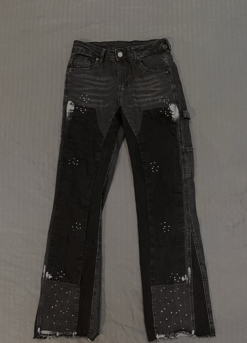 Black flared jeans