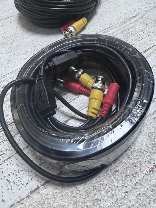 Cablu video coaxial cu alimentare, 15 m