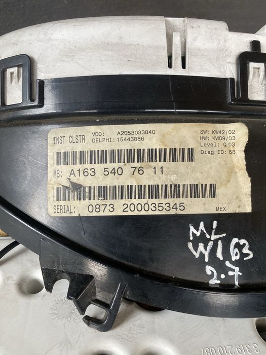Ceasuri Bord Mercedes ML270CDI W163 Pret 300 lei buc