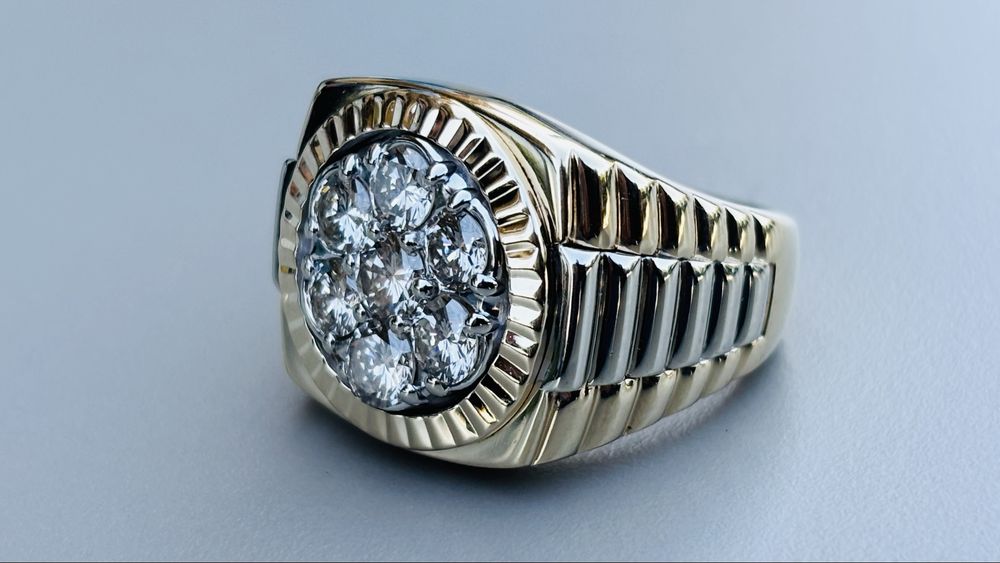 Inel Rolex aur 14k cu diamante.