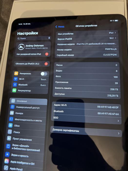 Ipad Pro 11 Gen4 8/256gb