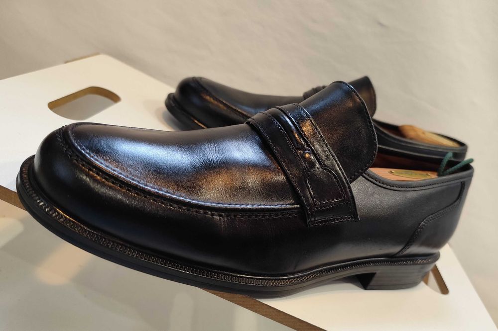 Pantofi loafer 45 45.5 penny Fretz NOI piele naturala moale