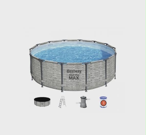 Чисто нов басейн Bestway Steel Pro MAX (4.27x1.22)  ПЪЛЕН КОМПЛЕКТ