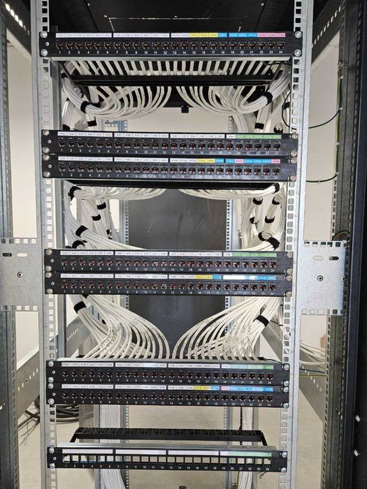 Монтаж СКС, расшивка патч-панелей, организация серверных шкафов—Алматы